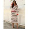 imageANRABESS 2 Piece Skirts Sets For Women Fall Fashion 2025 Striped Sweater Midi Dress Knit Lounge Travel Outfits Winter ClothesBeige Black Red