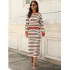 imageANRABESS 2 Piece Skirts Sets For Women Fall Fashion 2025 Striped Sweater Midi Dress Knit Lounge Travel Outfits Winter ClothesBeige Black Red