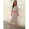 imageANRABESS 2 Piece Skirts Sets For Women Fall Fashion 2025 Striped Sweater Midi Dress Knit Lounge Travel Outfits Winter ClothesBeige Black Red