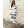 imageANRABESS 2 Piece Skirts Sets For Women Fall Fashion 2025 Striped Sweater Midi Dress Knit Lounge Travel Outfits Winter ClothesBlack White