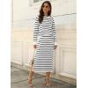 imageANRABESS 2 Piece Skirts Sets For Women Fall Fashion 2025 Striped Sweater Midi Dress Knit Lounge Travel Outfits Winter ClothesBlack White