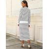 imageANRABESS 2 Piece Skirts Sets For Women Fall Fashion 2025 Striped Sweater Midi Dress Knit Lounge Travel Outfits Winter ClothesBlack White