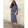 imageANRABESS 2 Piece Skirts Sets For Women Fall Fashion 2025 Striped Sweater Midi Dress Knit Lounge Travel Outfits Winter ClothesBlue White