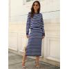 imageANRABESS 2 Piece Skirts Sets For Women Fall Fashion 2025 Striped Sweater Midi Dress Knit Lounge Travel Outfits Winter ClothesBlue White