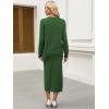 imageANRABESS 2 Piece Skirts Sets For Women Fall Fashion 2025 Striped Sweater Midi Dress Knit Lounge Travel Outfits Winter ClothesGreen