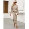 imageANRABESS 2 Piece Skirts Sets For Women Fall Fashion 2025 Striped Sweater Midi Dress Knit Lounge Travel Outfits Winter ClothesKhaki