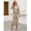 imageANRABESS 2 Piece Skirts Sets For Women Fall Fashion 2025 Striped Sweater Midi Dress Knit Lounge Travel Outfits Winter ClothesKhaki