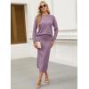 imageANRABESS 2 Piece Skirts Sets For Women Fall Fashion 2025 Striped Sweater Midi Dress Knit Lounge Travel Outfits Winter ClothesLight Purple