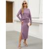 imageANRABESS 2 Piece Skirts Sets For Women Fall Fashion 2025 Striped Sweater Midi Dress Knit Lounge Travel Outfits Winter ClothesLight Purple