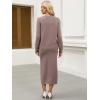 imageANRABESS 2 Piece Skirts Sets For Women Fall Fashion 2025 Striped Sweater Midi Dress Knit Lounge Travel Outfits Winter ClothesNutmeg