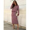 imageANRABESS 2 Piece Skirts Sets For Women Fall Fashion 2025 Striped Sweater Midi Dress Knit Lounge Travel Outfits Winter ClothesRed White