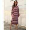 imageANRABESS 2 Piece Skirts Sets For Women Fall Fashion 2025 Striped Sweater Midi Dress Knit Lounge Travel Outfits Winter ClothesRed White