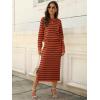 imageANRABESS 2 Piece Skirts Sets For Women Fall Fashion 2025 Striped Sweater Midi Dress Knit Lounge Travel Outfits Winter ClothesRust Red Black