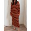 imageANRABESS 2 Piece Skirts Sets For Women Fall Fashion 2025 Striped Sweater Midi Dress Knit Lounge Travel Outfits Winter ClothesRust Red Black