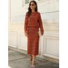 imageANRABESS 2 Piece Skirts Sets For Women Fall Fashion 2025 Striped Sweater Midi Dress Knit Lounge Travel Outfits Winter ClothesRust Red Black