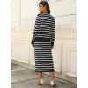 imageANRABESS 2 Piece Skirts Sets For Women Fall Fashion 2025 Striped Sweater Midi Dress Knit Lounge Travel Outfits Winter ClothesWhite Black