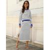 imageANRABESS 2 Piece Skirts Sets For Women Fall Fashion 2025 Striped Sweater Midi Dress Knit Lounge Travel Outfits Winter ClothesWhite Black Blue