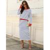 imageANRABESS 2 Piece Skirts Sets For Women Fall Fashion 2025 Striped Sweater Midi Dress Knit Lounge Travel Outfits Winter ClothesWhite Blue Red