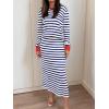 imageANRABESS 2 Piece Skirts Sets For Women Fall Fashion 2025 Striped Sweater Midi Dress Knit Lounge Travel Outfits Winter ClothesWhite Blue Red