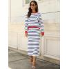 imageANRABESS 2 Piece Skirts Sets For Women Fall Fashion 2025 Striped Sweater Midi Dress Knit Lounge Travel Outfits Winter ClothesWhite Blue Red