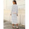 imageANRABESS 2 Piece Skirts Sets For Women Fall Fashion 2025 Striped Sweater Midi Dress Knit Lounge Travel Outfits Winter ClothesWhite Grey Beige