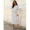 imageANRABESS 2 Piece Skirts Sets For Women Fall Fashion 2025 Striped Sweater Midi Dress Knit Lounge Travel Outfits Winter ClothesWhite Grey Beige