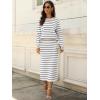 imageANRABESS 2 Piece Skirts Sets For Women Fall Fashion 2025 Striped Sweater Midi Dress Knit Lounge Travel Outfits Winter ClothesWhite Grey Beige