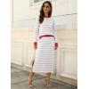imageANRABESS 2 Piece Skirts Sets For Women Fall Fashion 2025 Striped Sweater Midi Dress Knit Lounge Travel Outfits Winter ClothesWhite Grey Red
