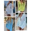 imageANRABESS Beach Cover Ups for Women Crochet Swimsuit Bathing Suit Swimwear Bikini Mesh Knit Dress 2025 Summer Vacation OutfitsNeon Green