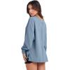 imageANRABESS Oversized Long Sleeve Shirts for Women Off the Shoulder Sweatshirt Loose V Neck Tunic Tops High Low Sweater 2025Blue