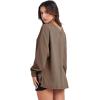 imageANRABESS Oversized Long Sleeve Shirts for Women Off the Shoulder Sweatshirt Loose V Neck Tunic Tops High Low Sweater 2025Brown