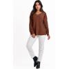 imageANRABESS Oversized Long Sleeve Shirts for Women Off the Shoulder Sweatshirt Loose V Neck Tunic Tops High Low Sweater 2025Caramel