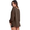 imageANRABESS Oversized Long Sleeve Shirts for Women Off the Shoulder Sweatshirt Loose V Neck Tunic Tops High Low Sweater 2025Deep Brown