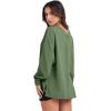 imageANRABESS Oversized Long Sleeve Shirts for Women Off the Shoulder Sweatshirt Loose V Neck Tunic Tops High Low Sweater 2025Green