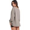 imageANRABESS Oversized Long Sleeve Shirts for Women Off the Shoulder Sweatshirt Loose V Neck Tunic Tops High Low Sweater 2025Grey Apricot