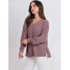 imageANRABESS Oversized Long Sleeve Shirts for Women Off the Shoulder Sweatshirt Loose V Neck Tunic Tops High Low Sweater 2025Light Purple