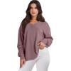 imageANRABESS Oversized Long Sleeve Shirts for Women Off the Shoulder Sweatshirt Loose V Neck Tunic Tops High Low Sweater 2025Light Purple