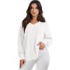 imageANRABESS Oversized Long Sleeve Shirts for Women Off the Shoulder Sweatshirt Loose V Neck Tunic Tops High Low Sweater 2025White