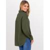 imageANRABESS Sweatshirt for Women Oversized Casual Long Sleeve Side Slit Button Lapel Polo Pullover Tunic Tops 2025 Fall OutfitsArmy Green