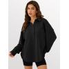 imageANRABESS Sweatshirt for Women Oversized Casual Long Sleeve Side Slit Button Lapel Polo Pullover Tunic Tops 2025 Fall OutfitsBlack