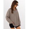 imageANRABESS Sweatshirt for Women Oversized Casual Long Sleeve Side Slit Button Lapel Polo Pullover Tunic Tops 2025 Fall OutfitsDark Khaki