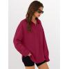 imageANRABESS Sweatshirt for Women Oversized Casual Long Sleeve Side Slit Button Lapel Polo Pullover Tunic Tops 2025 Fall OutfitsDark Red