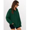 imageANRABESS Sweatshirt for Women Oversized Casual Long Sleeve Side Slit Button Lapel Polo Pullover Tunic Tops 2025 Fall OutfitsForest Green