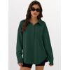 imageANRABESS Sweatshirt for Women Oversized Casual Long Sleeve Side Slit Button Lapel Polo Pullover Tunic Tops 2025 Fall OutfitsForest Green