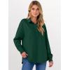 imageANRABESS Sweatshirt for Women Oversized Casual Long Sleeve Side Slit Button Lapel Polo Pullover Tunic Tops 2025 Fall OutfitsForest Green