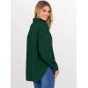 imageANRABESS Sweatshirt for Women Oversized Casual Long Sleeve Side Slit Button Lapel Polo Pullover Tunic Tops 2025 Fall OutfitsForest Green