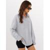 imageANRABESS Sweatshirt for Women Oversized Casual Long Sleeve Side Slit Button Lapel Polo Pullover Tunic Tops 2025 Fall OutfitsGrey