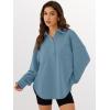 imageANRABESS Sweatshirt for Women Oversized Casual Long Sleeve Side Slit Button Lapel Polo Pullover Tunic Tops 2025 Fall OutfitsLight Blue
