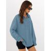 imageANRABESS Sweatshirt for Women Oversized Casual Long Sleeve Side Slit Button Lapel Polo Pullover Tunic Tops 2025 Fall OutfitsLight Blue