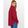 imageANRABESS Sweatshirt for Women Oversized Casual Long Sleeve Side Slit Button Lapel Polo Pullover Tunic Tops 2025 Fall OutfitsRed